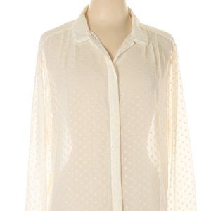 3/$20 Banana Republic Semi-Sheer Cream Button Down
